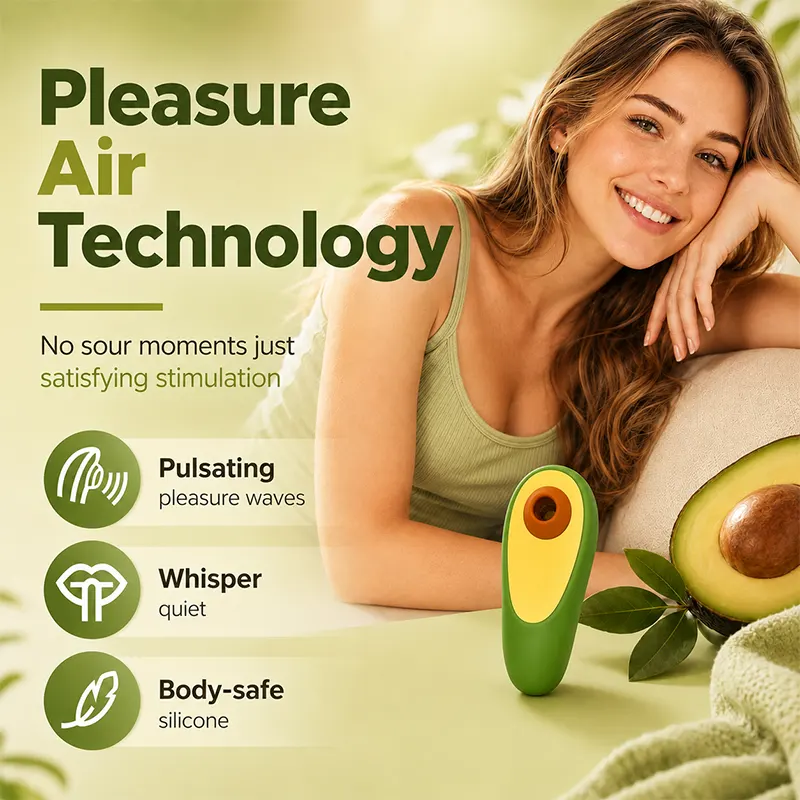 Avocado Shaped Sucking Vibrator - Image 3