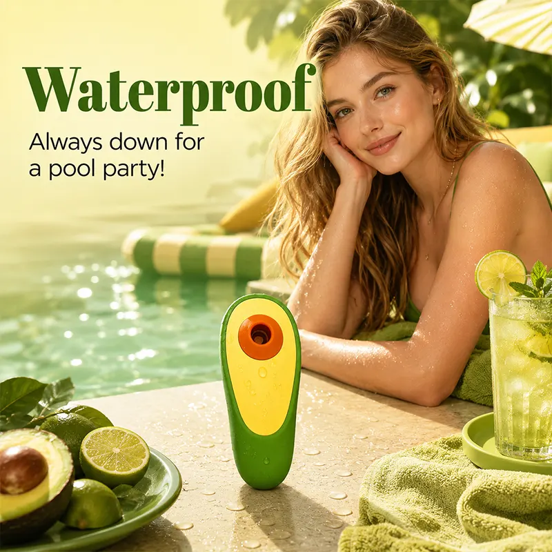 Avocado Shaped Sucking Vibrator - Image 4